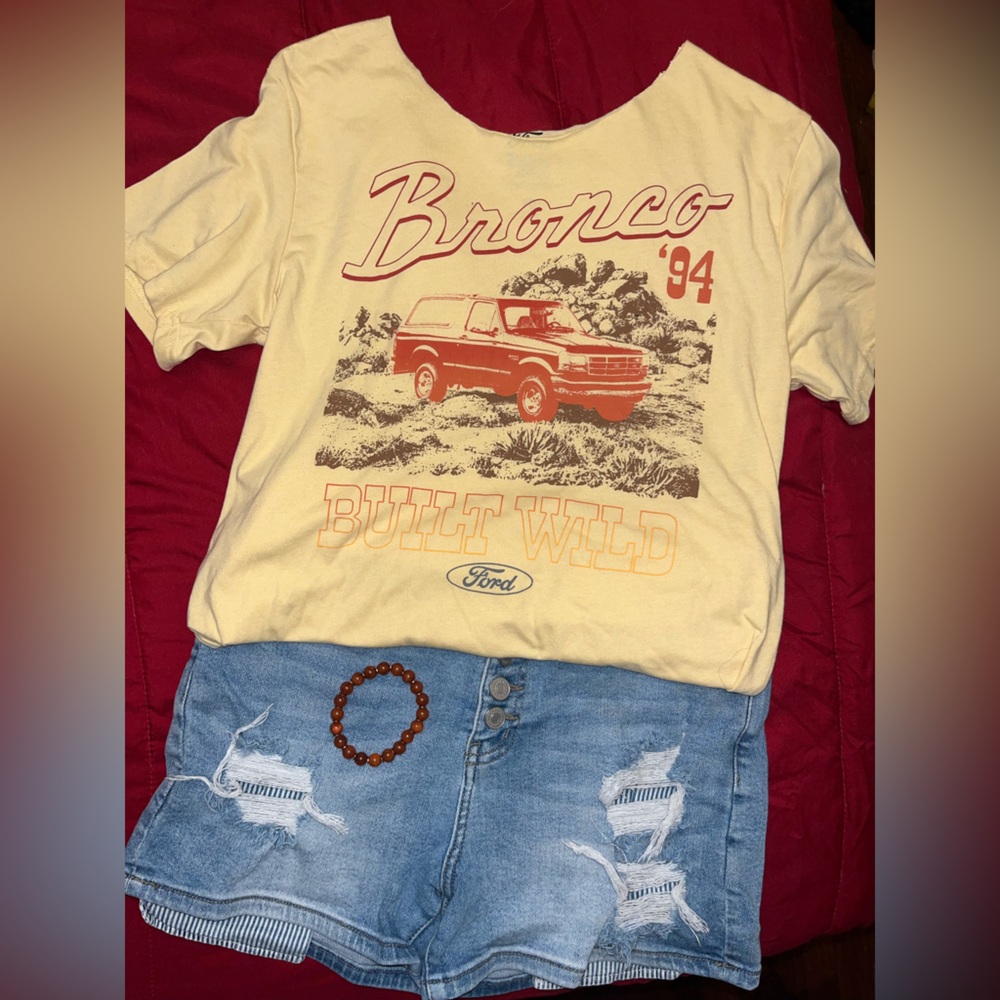 Ford Kids Cream Bronco Graphic Tee